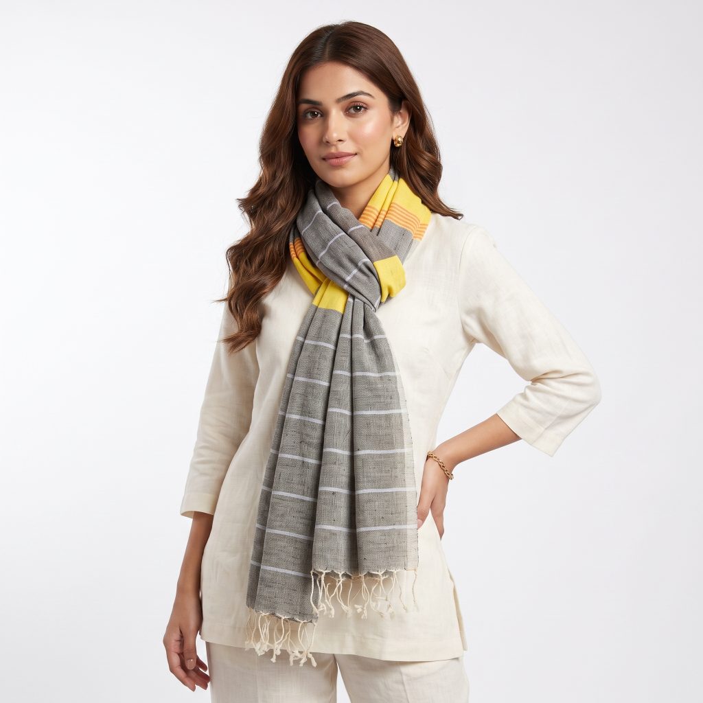 Handloom Scarf with Tassels