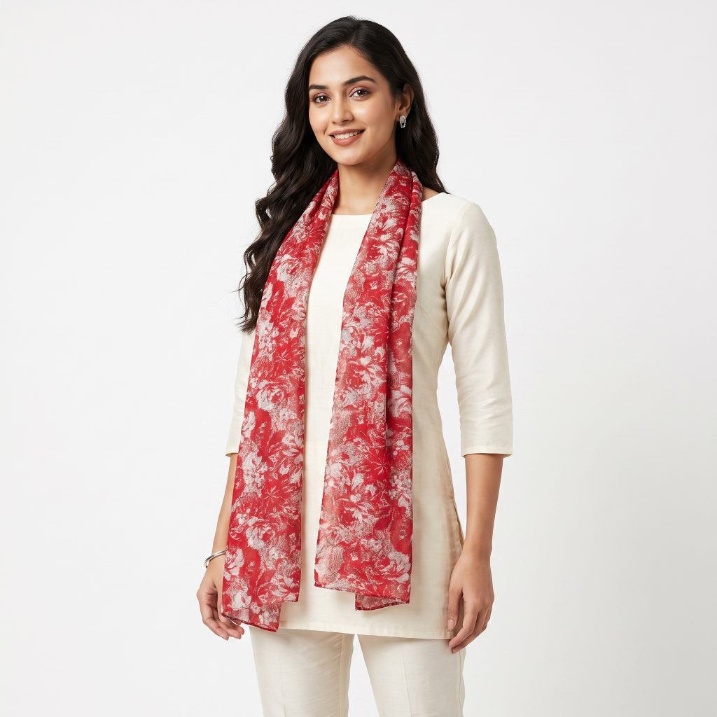 Floral Silk Scarf