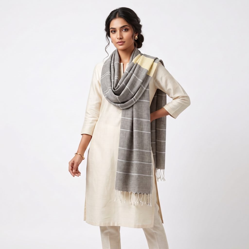 Handloom Scarf with Tassels