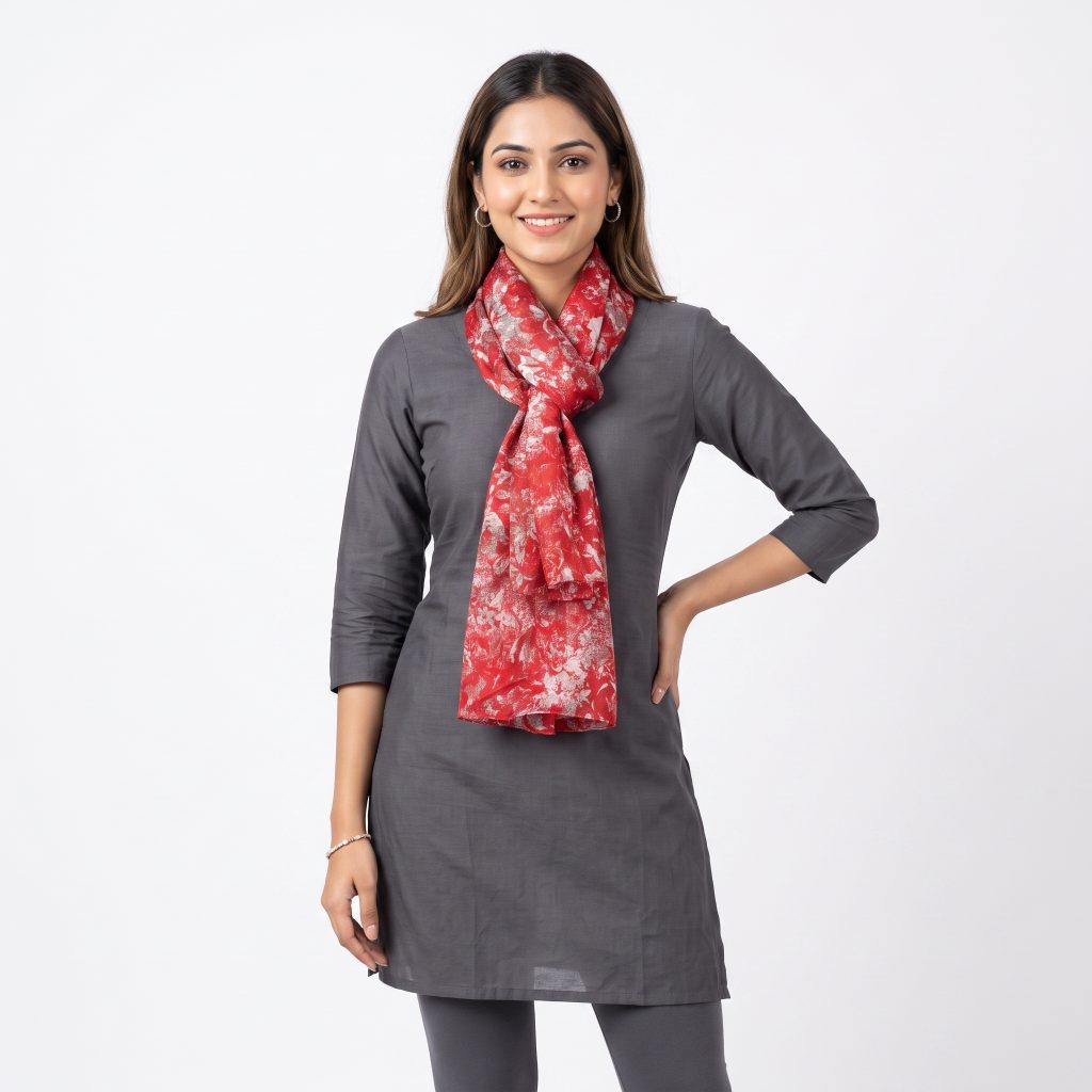 Floral Silk Scarf