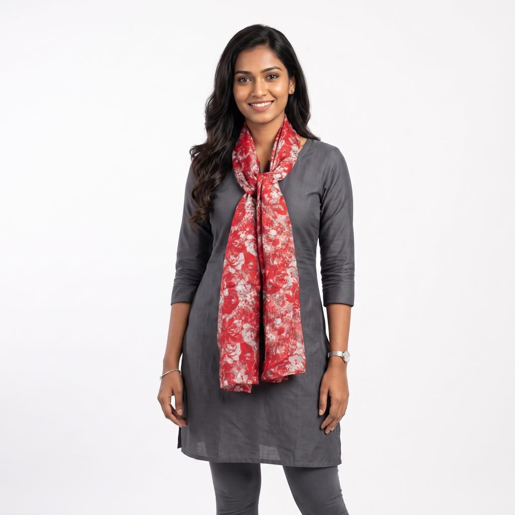 Floral Silk Scarf